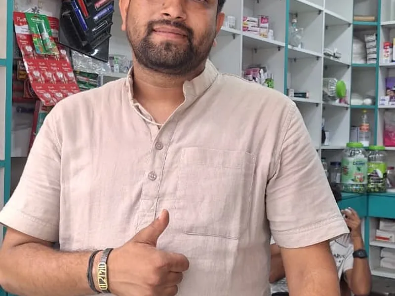Uday Pole Pharmacy, licensed pharmacy in Udaipur.